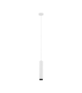 Nessi Slim Pendant Ceiling Light Sandy White Black LED GU10 1x10W-1