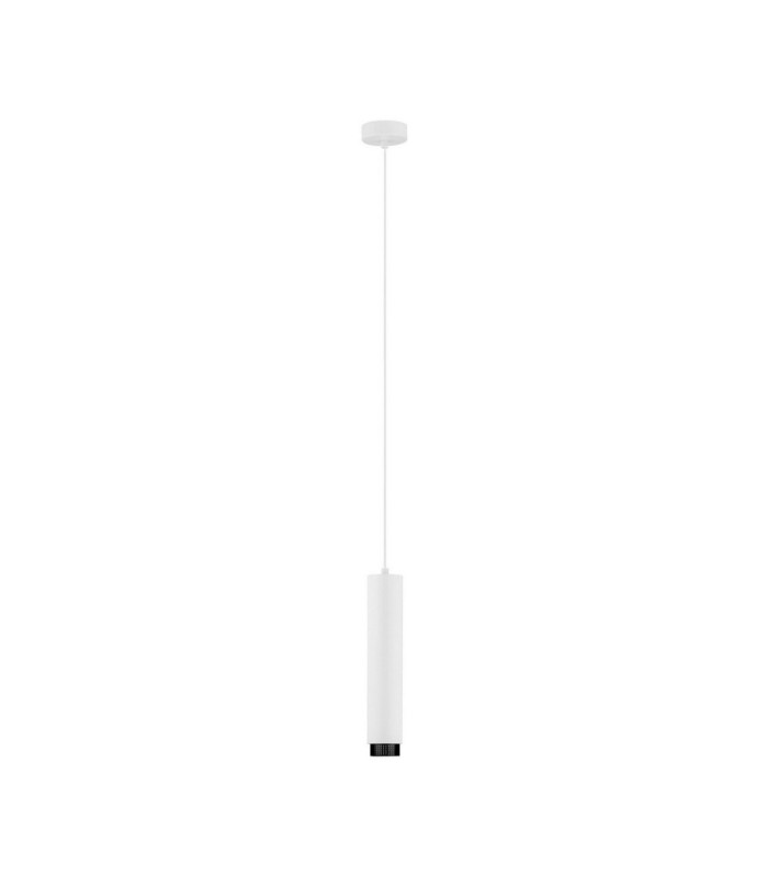 Nessi Slim Pendant Ceiling Light Sandy White Black LED GU10 1x10W-1