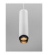 Nessi Slim Pendant Ceiling Light Sandy White Black LED GU10 1x10W-5