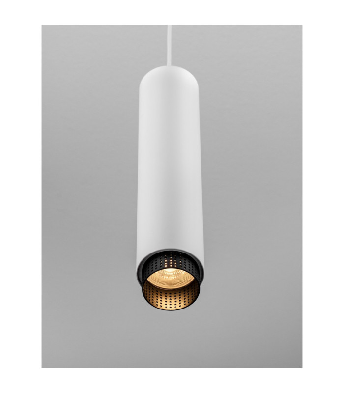 Nessi Slim Pendant Ceiling Light Sandy White Black LED GU10 1x10W-5