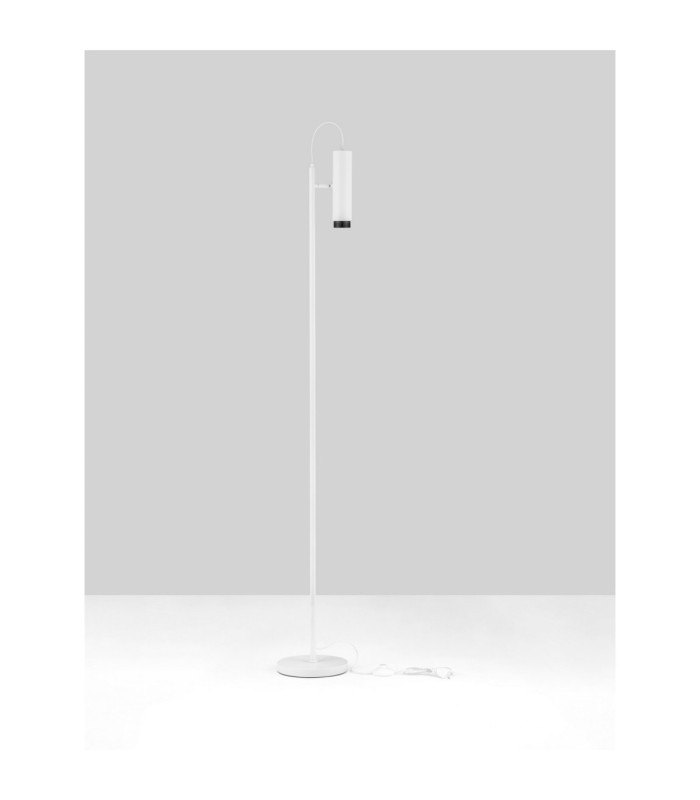 Nessi Task Floor Lamp Sandy White Black LED GU10 1x10W-3