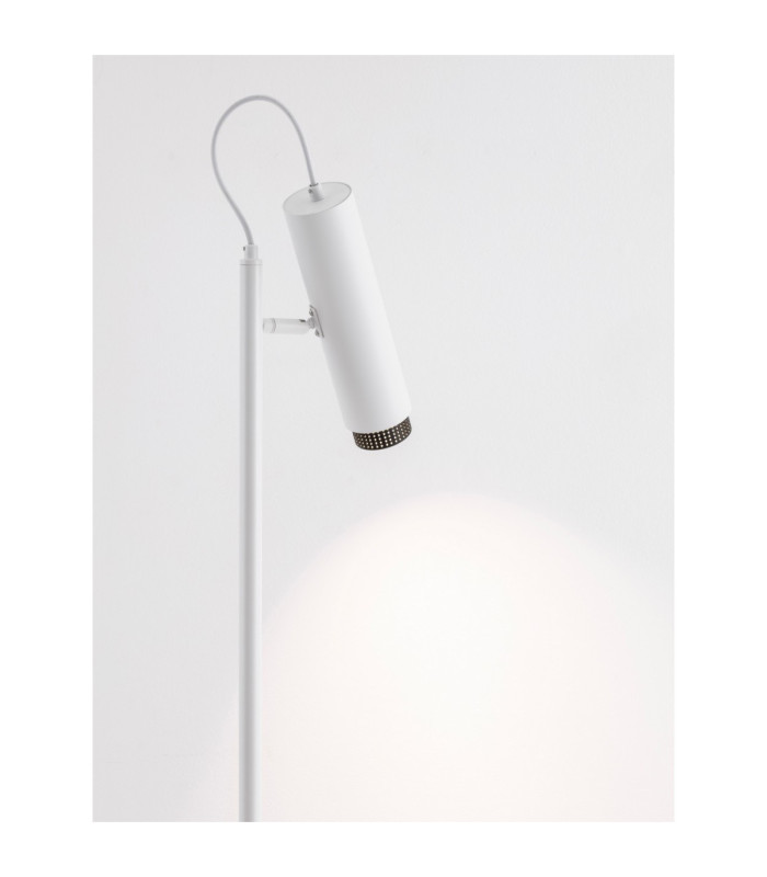 Nessi Task Floor Lamp Sandy White Black LED GU10 1x10W-6