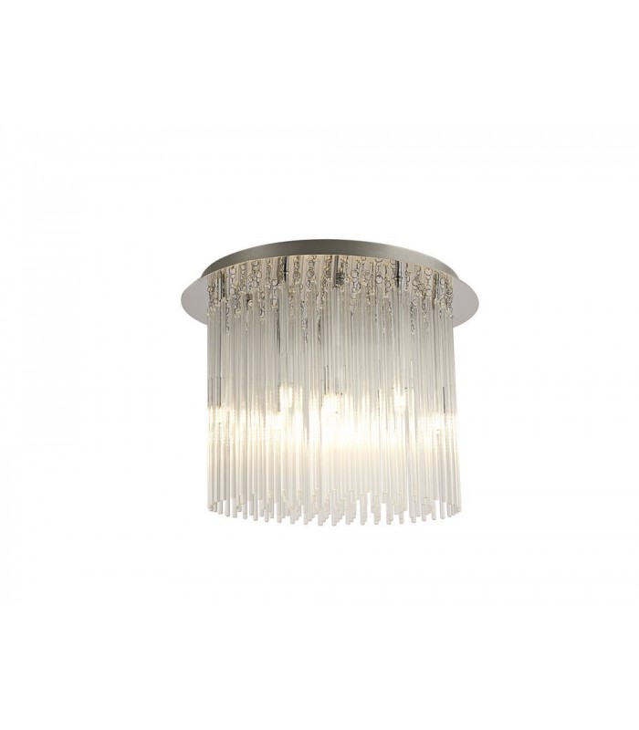 Ceiling Round 10 Light G9 Polished Chrome, Clear Glass - 4