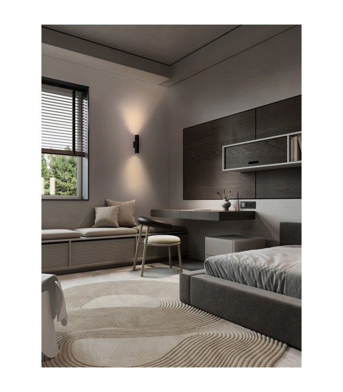 Mor Up & Down Wall Lamp Sandy Black LED MR11/GU10 2x10W-2