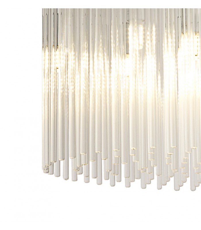 Ceiling Round 10 Light G9 Polished Chrome, Clear Glass - 6