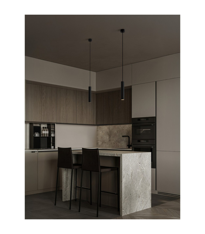 Mor Slim Pendant Ceiling Light Sandy Black LED MR11/GU10 1x10W-2