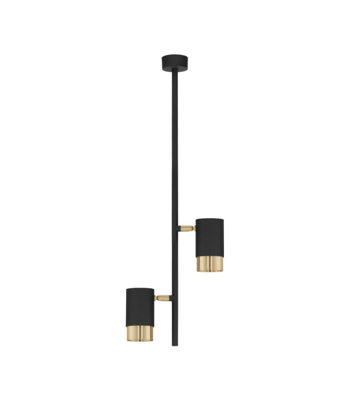 Pongo Pendant Ceiling Light Sandy Black Gold GU10 2x10W-1