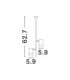 Pongo Pendant Ceiling Light Sandy Black Gold GU10 2x10W-4