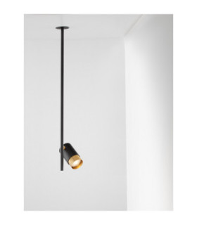 Pongo Pendant Ceiling Light Sandy Black Gold GU10 1x10W-2