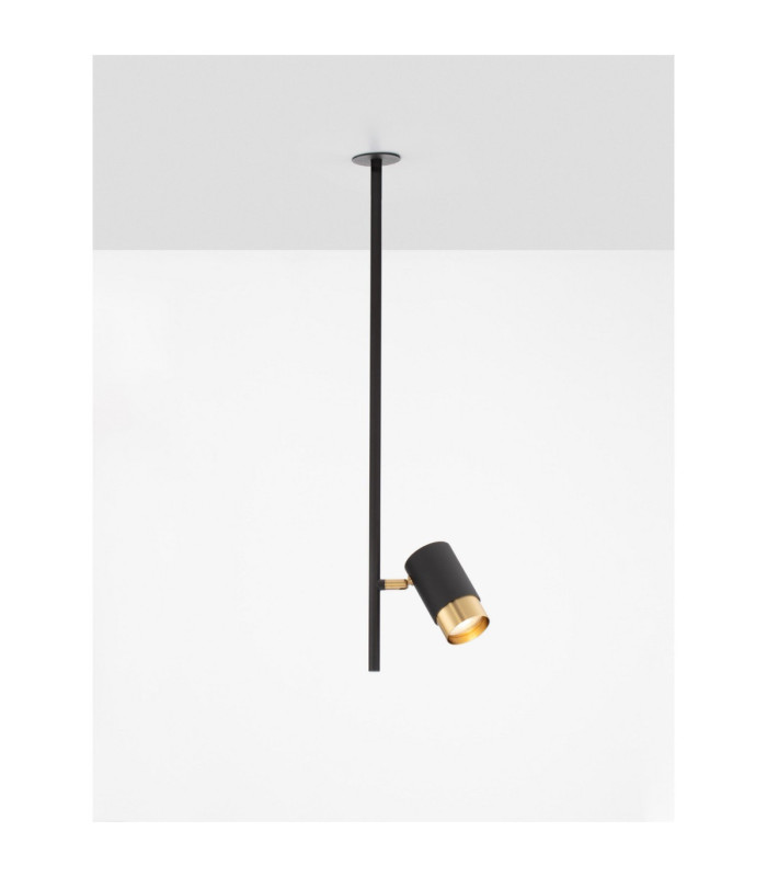 Pongo Pendant Ceiling Light Sandy Black Gold GU10 1x10W-4