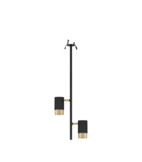 Pongo Twin Ceiling Spotlight Sandy Black Gold GU10 1x10W-1