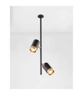 Pongo Twin Ceiling Spotlight Sandy Black Gold GU10 1x10W-2