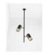Pongo Twin Ceiling Spotlight Sandy Black Gold GU10 1x10W-3