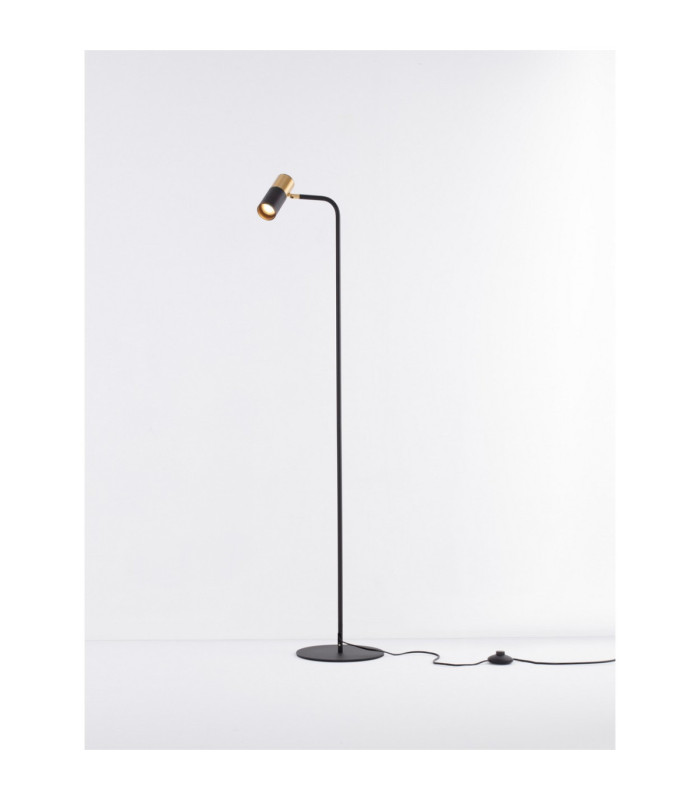 Pongo Task Floor Lamp Sandy Black Gold GU10 1x10W-4