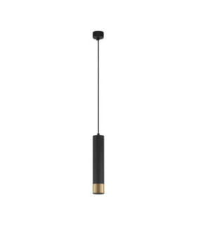 Picto Tall Slim Pendant Ceiling Light Sandy Black Gold GU10 1x10W-1