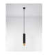 Picto Tall Slim Pendant Ceiling Light Sandy Black Gold GU10 1x10W-3