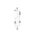 Picto Tall Slim Pendant Ceiling Light Sandy Black Gold GU10 1x10W-6
