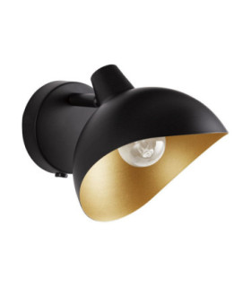 Geti Dome Wall Lamp Matt Black Gold E14 1x5W-1