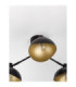 Geti Long Multi Arm Semi Flush Ceiling Lamp Matt Black Gold E14 3x5W-5