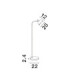 Geti Task Floor Lamp Matt Black Gold E14 1x5W-8