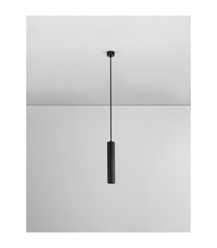 Mare Slim Pendant Ceiling Light Sandy Black GU10 1x10W-3