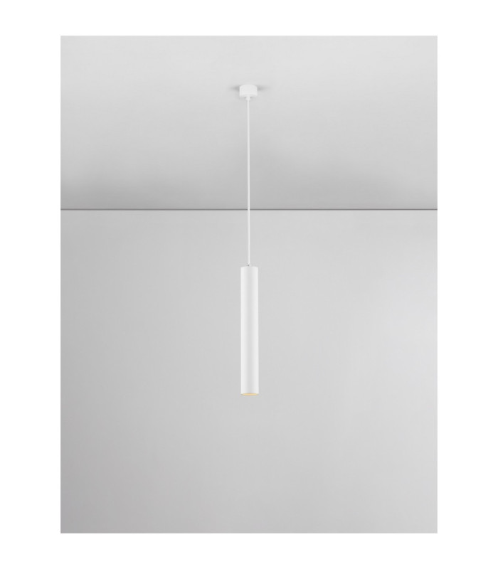 Ami Slim Pendant Ceiling Light Sandy White GU10 1x10W-4
