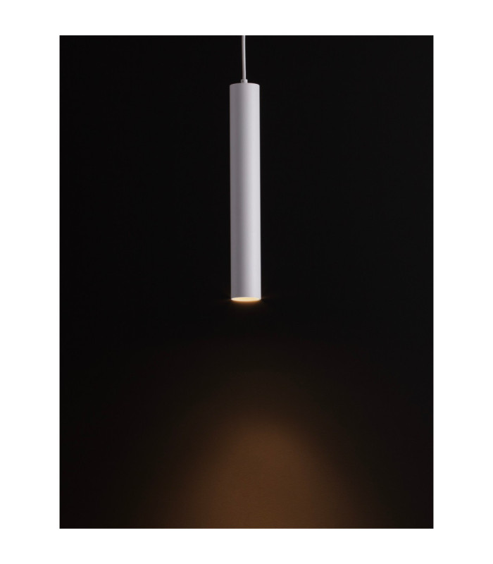 Ami Slim Pendant Ceiling Light Sandy White GU10 1x10W-7