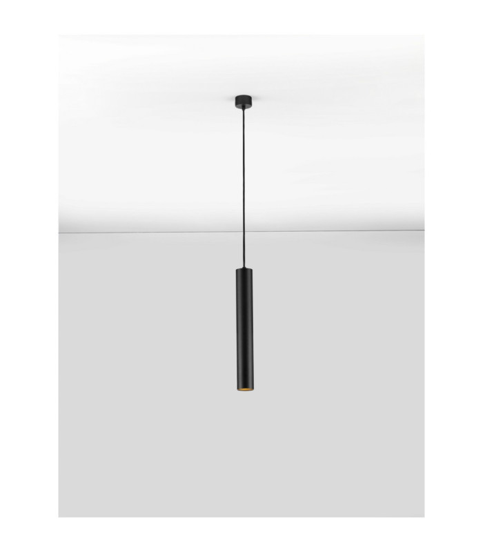 Ami Slim Pendant Ceiling Light Sandy Black GU10 1x10W-4