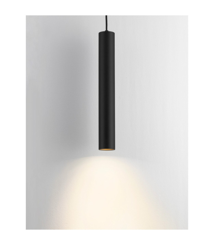 Ami Slim Pendant Ceiling Light Sandy Black GU10 1x10W-6