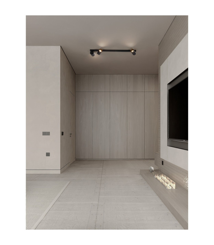 Oso Ceiling Spotlight Bar Sandy Black GU10 3x10W-2