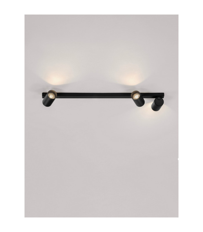 Oso Ceiling Spotlight Bar Sandy Black GU10 3x10W-5