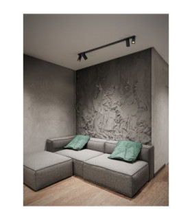 Oso Ceiling Spotlight Bar Sandy Black GU10 4x10W-2