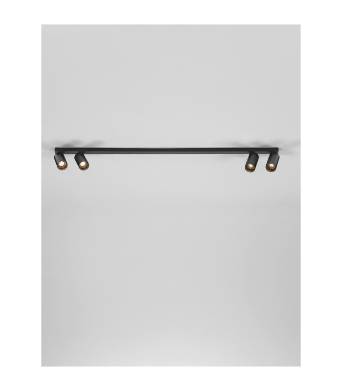 Oso Ceiling Spotlight Bar Sandy Black GU10 4x10W-4