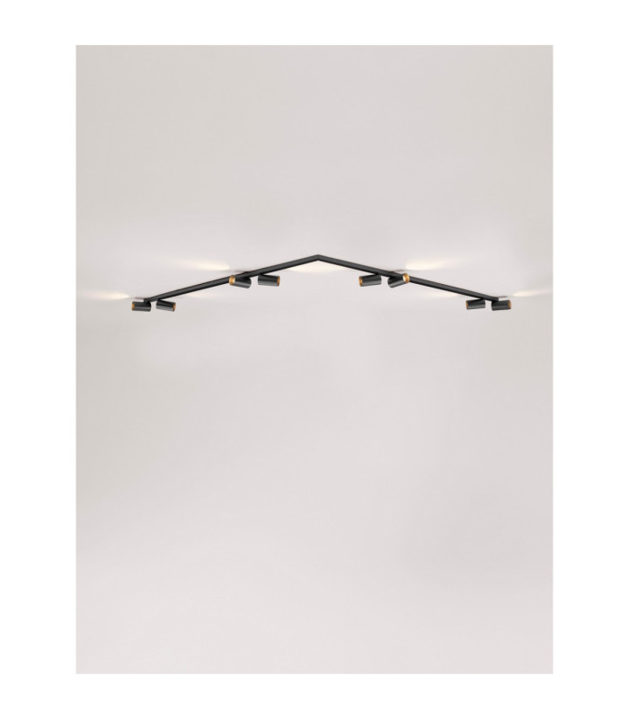 Oso Ceiling Spotlight Bar Sandy Black GU10 8x10W-4