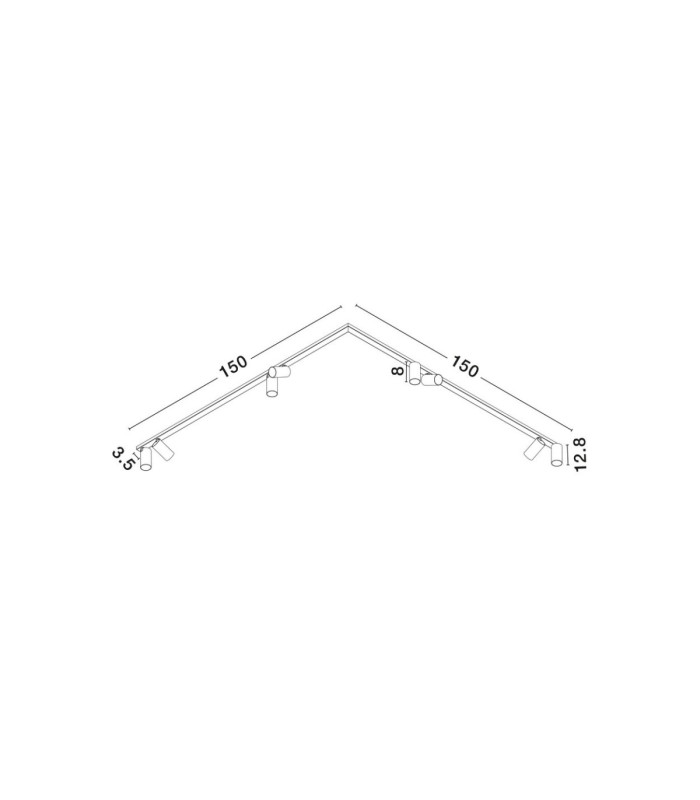 Oso Ceiling Spotlight Bar Sandy White GU10 8x10W-7