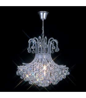Ceiling Pendant Round 6 Light Polished Chrome, Crystal - 2