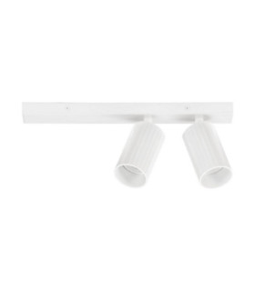 Zelos Twin Ceiling Spotlight Sandy White GU10 2x10W-1