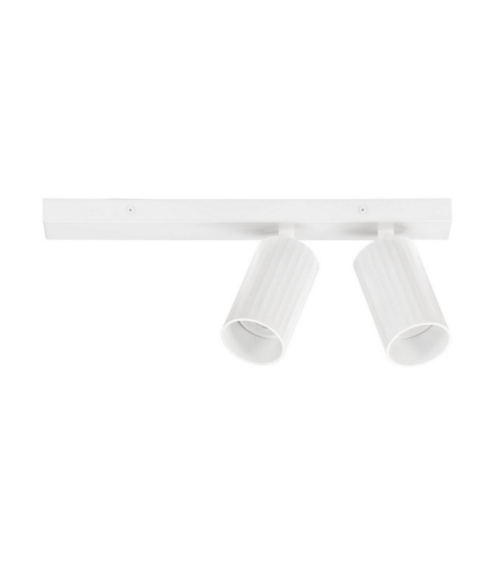Zelos Twin Ceiling Spotlight Sandy White GU10 2x10W-1