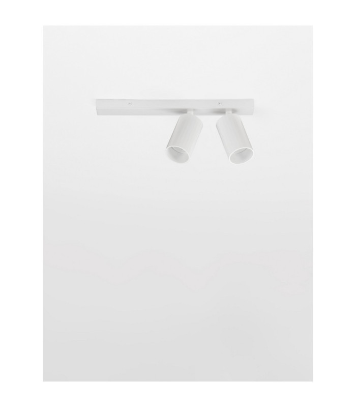 Zelos Twin Ceiling Spotlight Sandy White GU10 2x10W-3