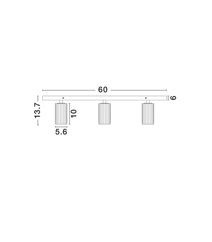 Zelos Ceiling Spotlight Bar Sandy White GU10 3x10W-6