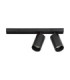 Zelos Twin Ceiling Spotlight Sandy Black GU10 2x10W-1