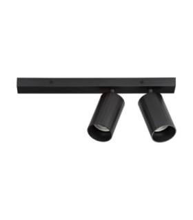 Zelos Twin Ceiling Spotlight Sandy Black GU10 2x10W-1