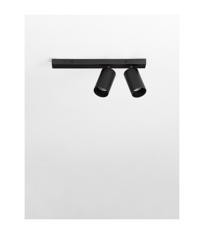 Zelos Twin Ceiling Spotlight Sandy Black GU10 2x10W-3