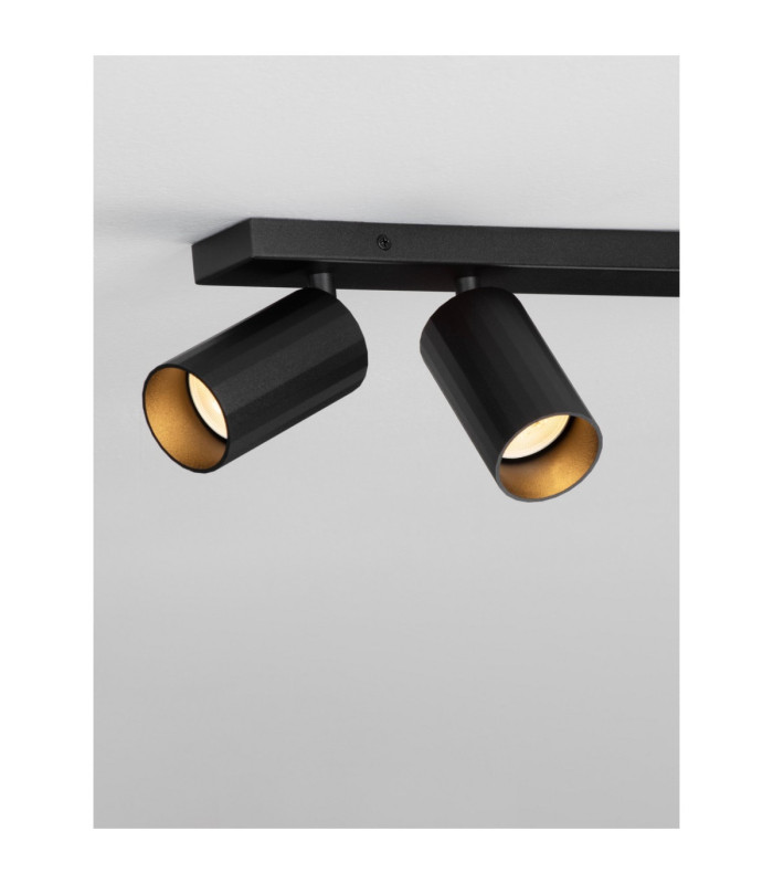 Zelos Twin Ceiling Spotlight Sandy Black GU10 2x10W-5