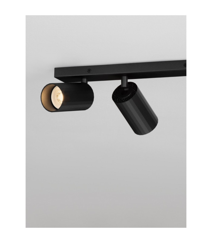 Zelos Twin Ceiling Spotlight Sandy Black GU10 2x10W-6