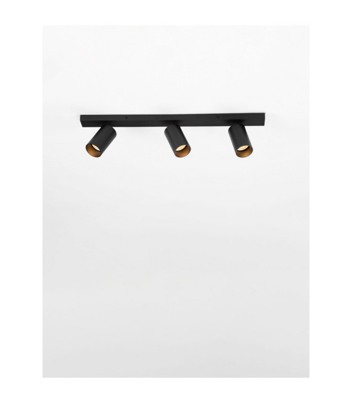 Zelos Ceiling Spotlight Bar Sandy Black GU10 3x10W-4