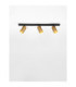 Zelos Ceiling Spotlight Bar Sandy Black Gold GU10 3x10W-4