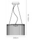 Ceiling Pendant Round 10 Light Polished Chrome, Clear Glass - 3