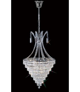 Ceiling Pendant 8 Light Polished Chrome, Crystal - 2