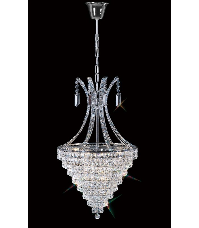 Ceiling Pendant 8 Light Polished Chrome, Crystal - 2